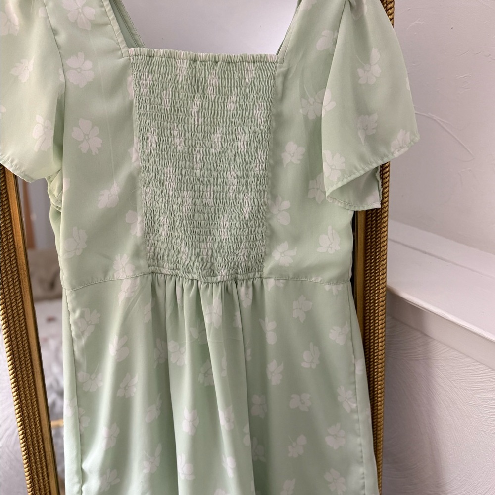 Abercrombie & Fitch Mint Smocked Dress - Picture 12 of 14